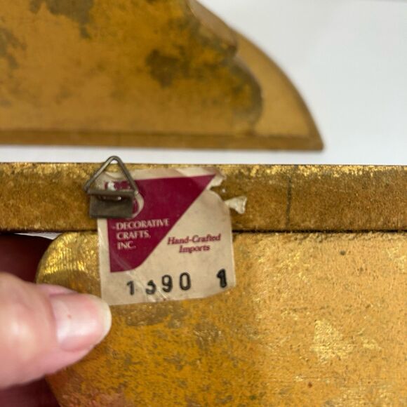 Vintage Ornate Wood Wall Shelves Hand Crafted Made in Italy Gold Gilded Finish - Picture 6 of 12